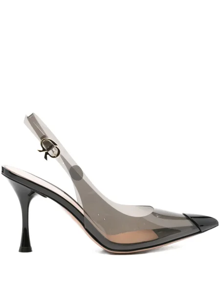 Pantofi cu toc Gianvito Rossi transparente slingback negru