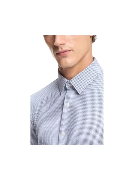 Koszula biznesowa o kroju slim fit z wzorem na całej powierzchni Model HANK' Boss niebieska
