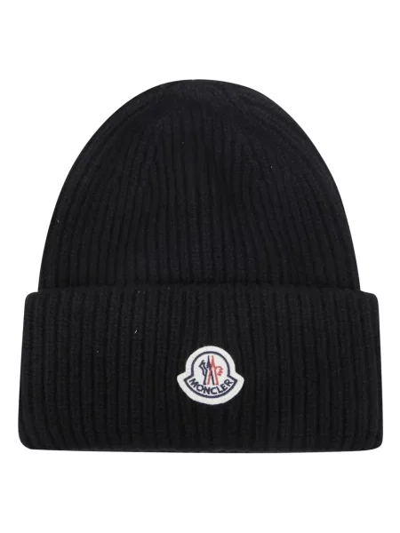 Czapka Moncler z kaszmiru czarna