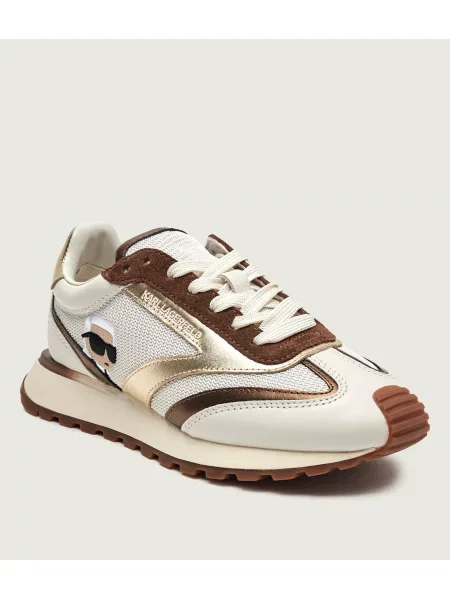 Karl Lagerfeld Sneakers KAIRO NFT cu adaos de piele | piele întoarsă bej