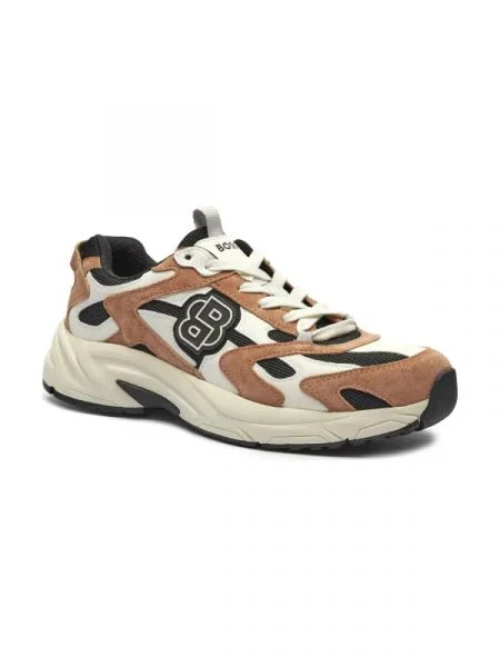 BOSS BLACK Sneakers Levitt_Runn_BB cu adaos de piele negru