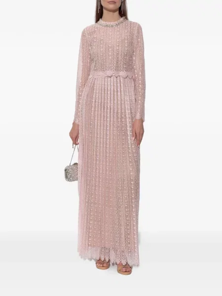 Rochie maxi Self-portrait business lungă roz