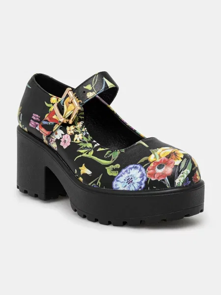 Koi Footwear pumps TIRA MARY JANES ‘FLORAL EDITION’ cu drept negru
