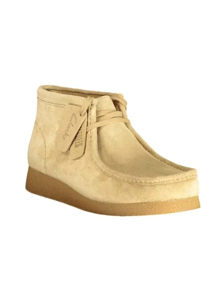 Trampki Clarks zamszowe sznurowane beżowe