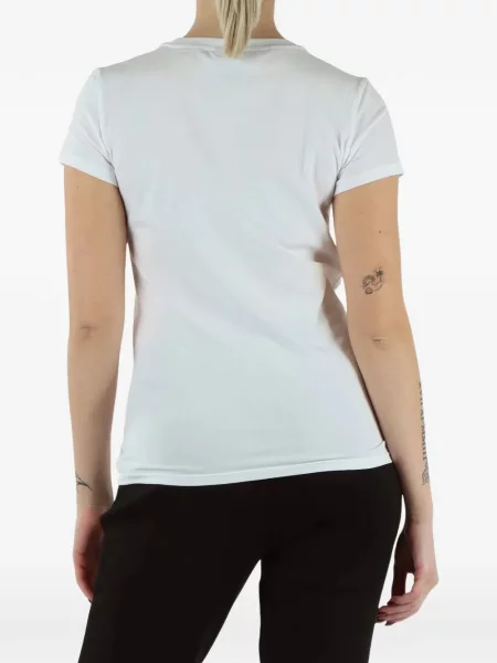 Scurt tricou Armani Exchange cu imagine alb