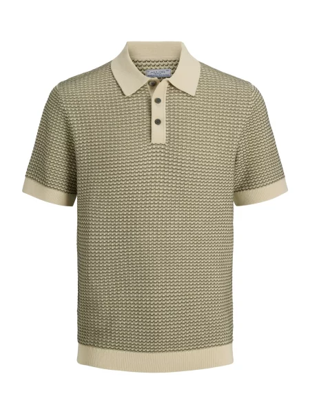 JACK & JONES Pulover JPRBLUKINGSLEY deschis / oliv bej
