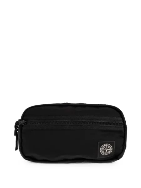 Curea Stone Island cu strasuri negru