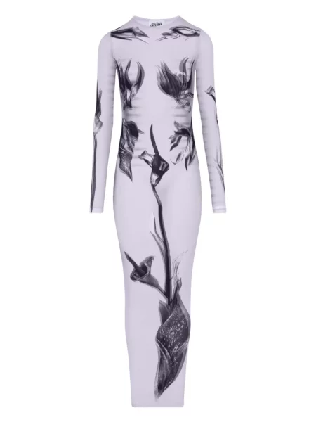 Lung rochie maxi Jean Paul Gaultier alb