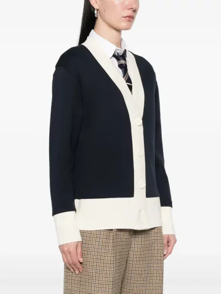 Cardigan Thom Browne cu decolteu în V albastru