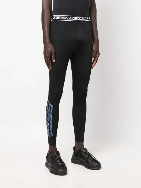 Leggings Diesel cu autograf negru