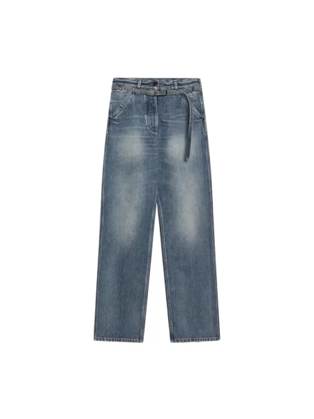 Jeansy straight leg Dries Van Noten niebieskie