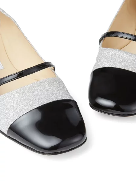 Δερμάτινος μπαλαρίνες Jimmy Choo ασημί