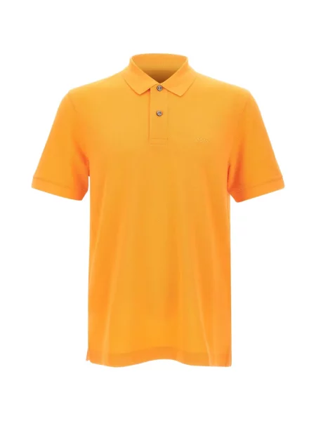 Tricou polo Boss cu broderie portocaliu