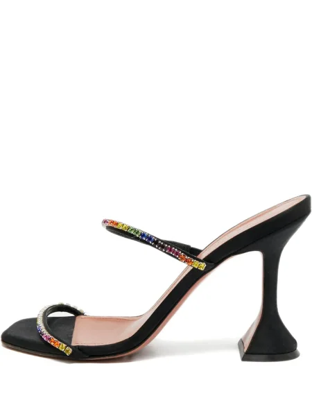 Sandale Amina Muaddi de cristal negru