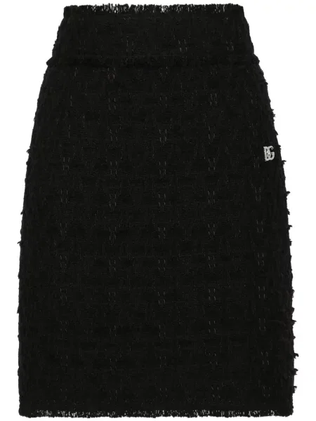 Šilkinis sijonas Dolce & Gabbana juoda