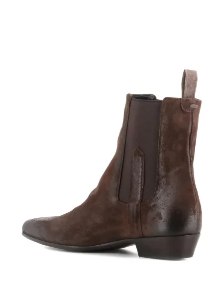 Botine chelsea Pantanetti din piele de căprioară maro