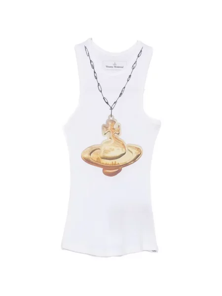 Vestă Vivienne Westwood cu imagine albastru