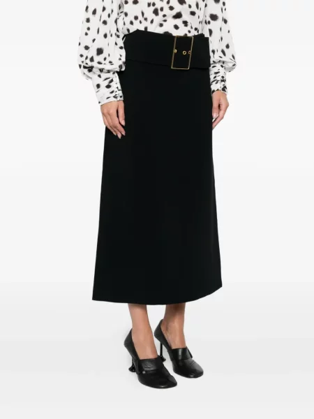 Fusta mini Rowen Rose cu cataramă negru