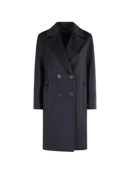 Palton Max Mara cu două rânduri de nasturi albastru