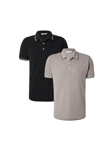 Lindbergh Tricou gri piatră negru
