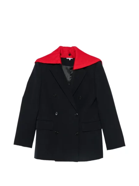 Gulerat sacou Loewe tricotate cu două rânduri de nasturi negru