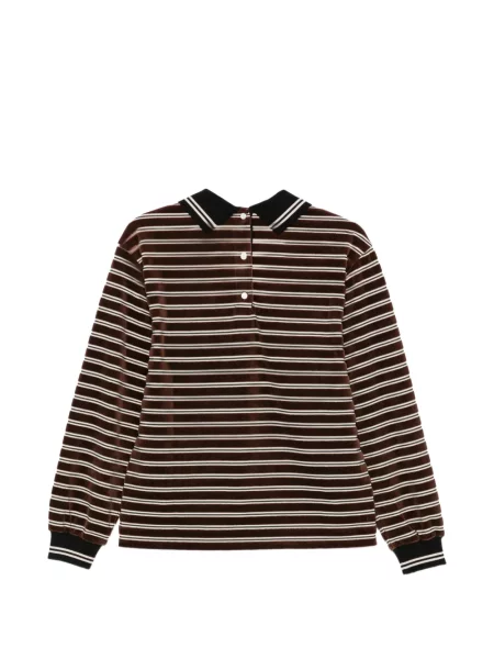 Tricou polo Juun.j de catifea maro