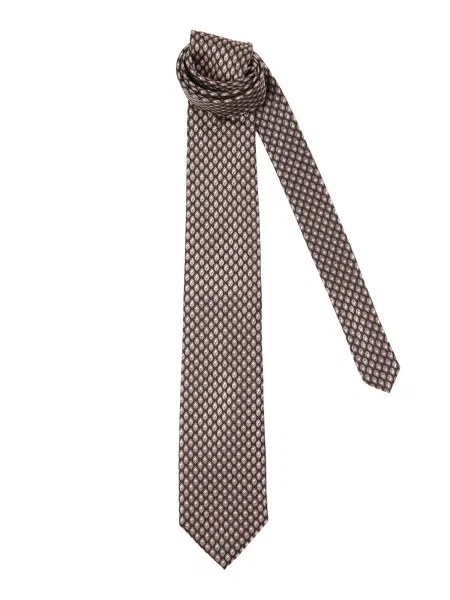 Michael Kors Kravata DIAMOND svetlo / temno rjava