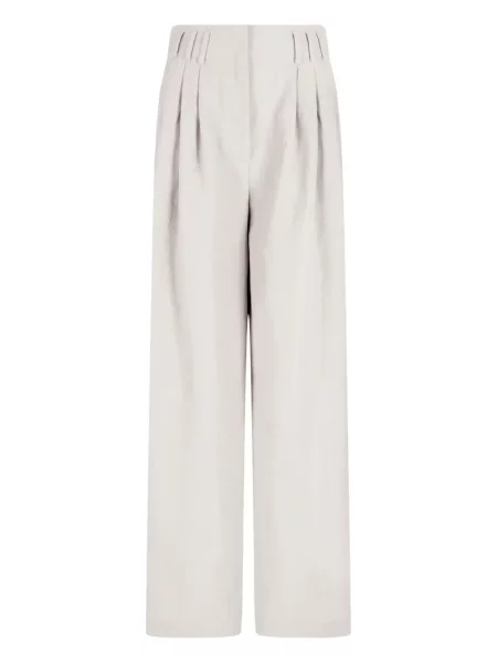 Pantaloni Giorgio Armani plisate gri
