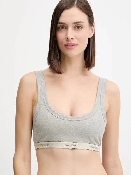 Сутиен Calvin Klein Underwear с изчистен дизайн сиво