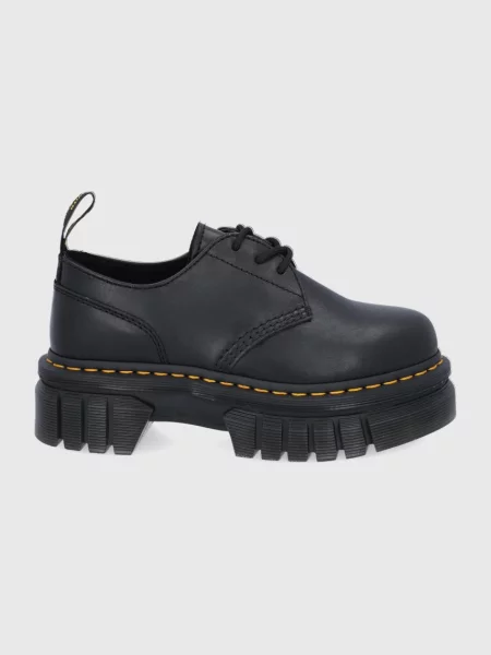 Półbuty Dr. Martens sznurowane skórzane czarne