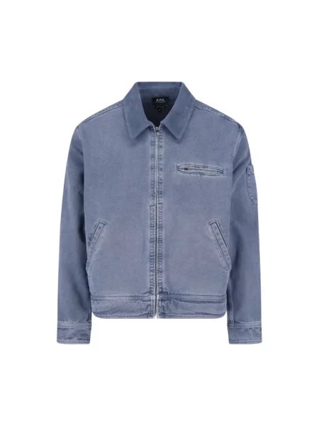 Kurtka jeansowa A.p.c. niebieska