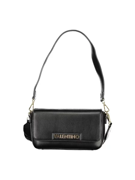 Lniana torebka Valentino Bags czarna
