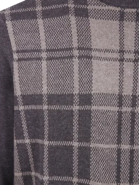 Pulover Barbour de lână în carouri maro