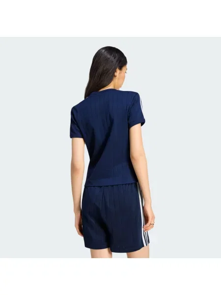 TRIČKO S KRÁTKÝM RUKÁVEM PINSTRIPE SLIM bílé