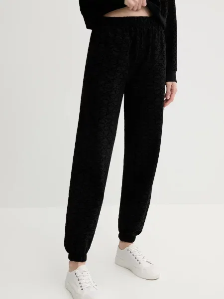 HUGO pantaloni de trening cu imprimeu negru