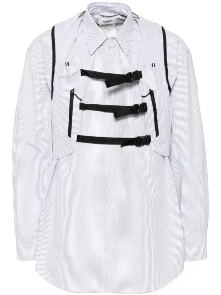 Риза Doublet на райета бяло