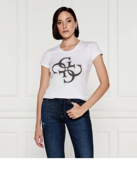 GUESS Tricou alb