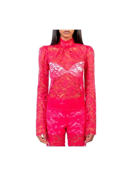 Bluzka Doris S koronkowa fioletowa