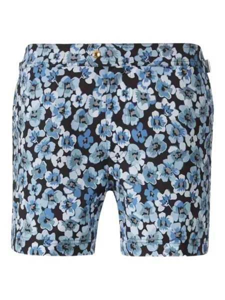 Slip de baie Tom Ford cu model floral cu imagine negru