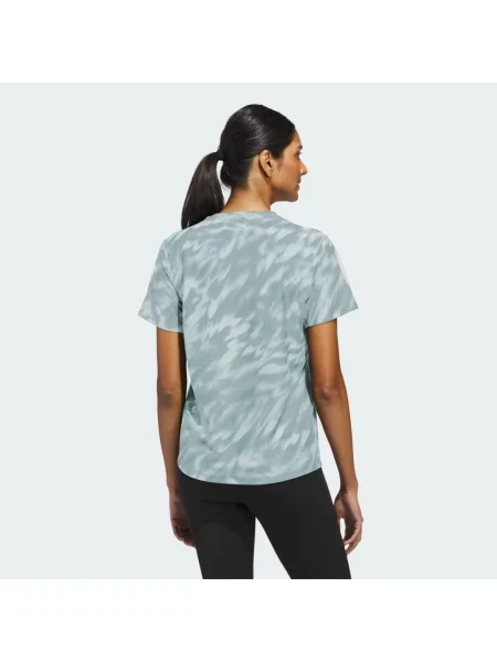 Own The Run Allover Print T-Shirt miętowa