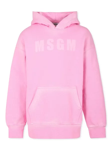 Bluza z kapturem dziecięca Msgm różowa