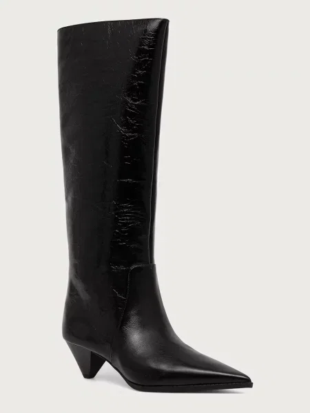 MICHAEL Michael Kors cizme pentru femei din piele Jayla Kitten Boot negru