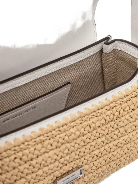 Top Michael Michael Kors din piele cu bretele cu șireturi roz