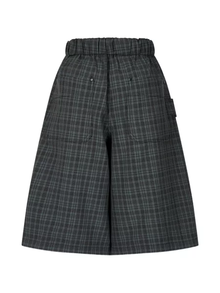 Pantaloni cargo Tomboy în carouri verde