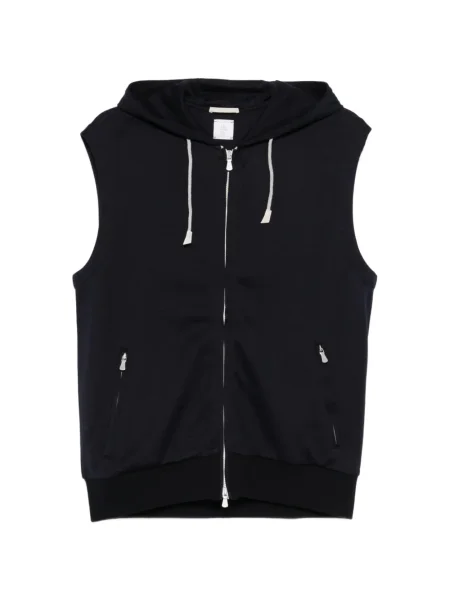 Vestă Eleventy cu glugă albastru