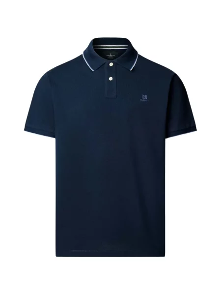 Tricou polo Hackett London cu broderie albastru