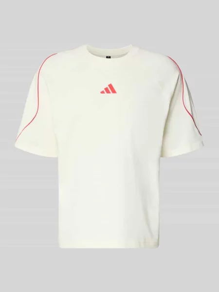 T-shirt z nadrukiem etykiety Adidas Sportswear biała