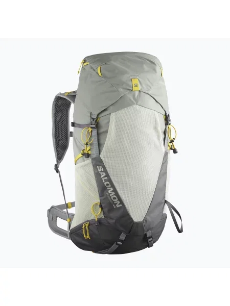 Pánský turistický batoh Salomon Aerotrek 40 l M-L sedona sage/seagrass/nine iron šedý