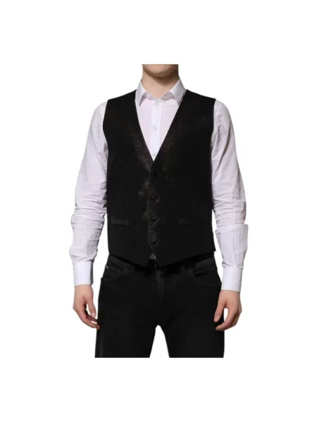 Kamizelka Dolce And Gabbana biznesowa brązowa