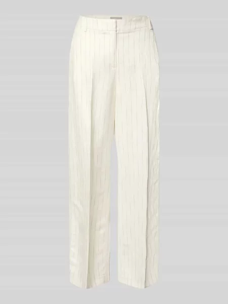 Spodnie materiałowe z kantem o szerokim kroju krój wide fit Christian Berg Woman Selection